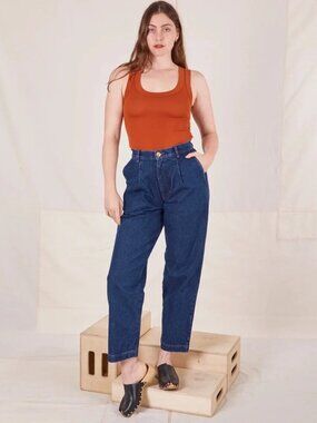 Big Bud Press Pleated Denim Trousers